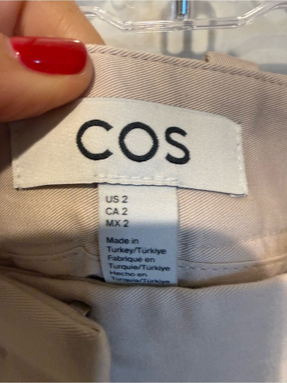 COS Wide-Leg Cotton Pants in Beige - Picture 4 of 6